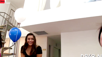 Brunettes Unite! Hot Threesome Action With One Guy