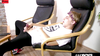 Hot Blondie Jerking Off For Your Pleasure - Czech Boy's Solo Masturbation
