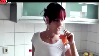 Hardcore German Anal Threesome - Old-barely legal Couple Fucked Hard
