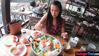 Amateur lovers out for dinner and later having passionate sex at home