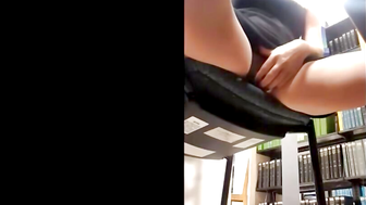 Using a dildo in college library 11