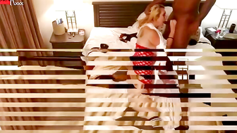 Blonde Escort interracial bareback