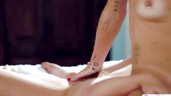 Teen Step-Siblings Share Passionate Lesbian Kisses And Licks