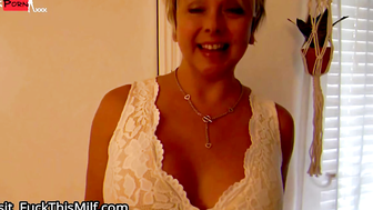 Thicker than ever! Curvy blonde step-mom teaches her new student how to fuck