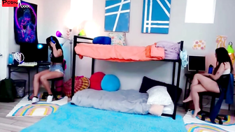 College Dorm Room Invasion - Teen Faces Huge Surprise With Big Dick