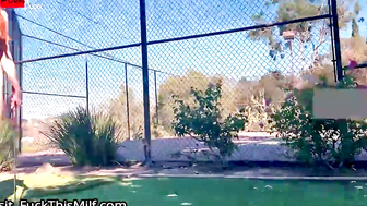 Golf date turns into sneaky public fuck with hot redhead 9