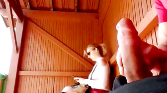 I take out my cock with cum in risky public places compilation!! 2