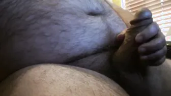 Old Man Jacking Off inside His Office