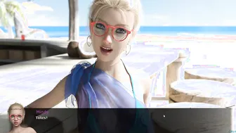 Indecent Desires-Big Titted blonde bombshell into micro bikini flashing