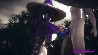 Genshin Impact Anime - Mona Rough Sex Under the rain