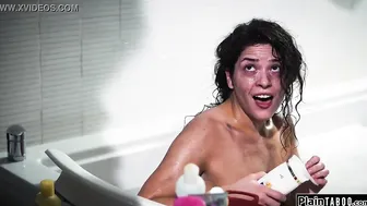 Female hobo impregnated with used condom