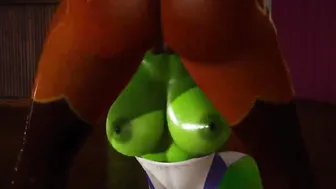 Double Futa - She Hulk getting creampied by Storm - 3D Porn