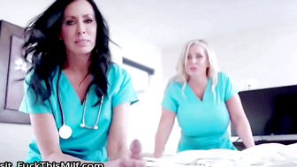 Hot milf threesome hardcore fucked between patient and sisters 22
