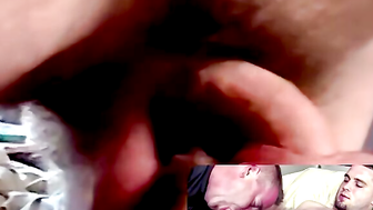 Hairy Blonde Man Gets Deep Throated in Bed