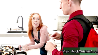 Cute Schoolgirl Madi Goes To Oliver’s Place To Study But Gets Her Very First Creampie 4