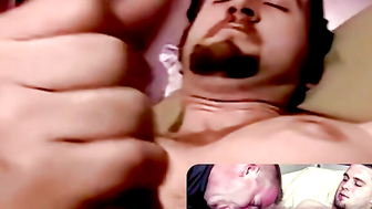 JoeSchmoeXXX.com - Straight Shaggy beats his cock to porn till he squirts with force