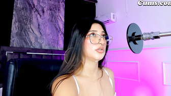 Glasses Girl Masturbating Teasing Solo Session