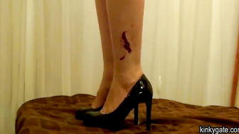 Dominatrix Trampled - High Heels Foot Worship Blowjob & Hand Job