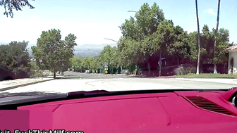 College Cutie Gives Blowjob in Car While Learning How To Drive - PornPros