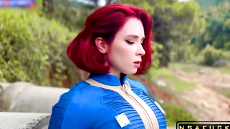 Redheaded Babe Roleplays as Vault Dweller from 'Fallout' - Sexy Halloween Costume