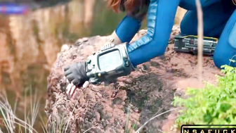 Desperate Land Whore Rides Wild Stallion In Hot Pink Leather Boots