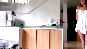 British Stepmom's Petite Teenage Slut Gets Filled With Daddy's Load