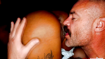 Big Boob Black Girl Rides White Guy's Huge Dick - Deep Throat Blowjob POV