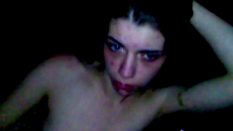 Worthless slut begs to cum into her ass