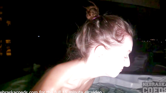 Masked Vixen Loves Her Outdoor Hot-Tub Sex Toy Adventure