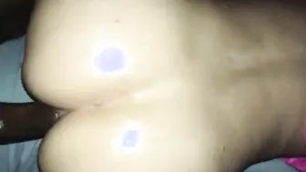 Squirter takes a big black cock inside her butt and has extreme