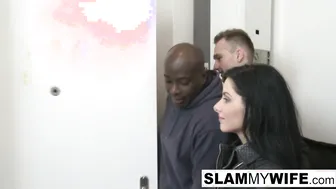 Cuckolds Woman Getting Gigantic Ebony Penis Anally
