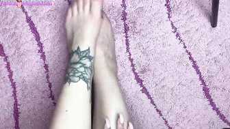 Toes Rubs with Cream Close Up - Feet Bdsm