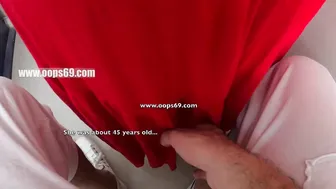 Touching her Gigantic Ass Fingered her Twat Under Skirt inside Crowded Outside