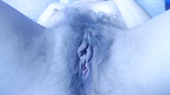 Super Sexy Unshaved Twat Squirting Close up and Performance Pink into