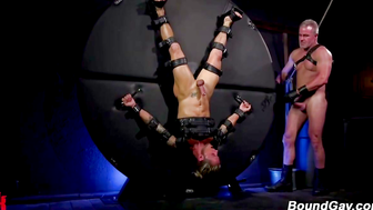 Leather Daddy Dale Savage Dominates Bound Archer Croft