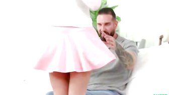 Step-Dad's Little Slut - Surprisingly Hot Teen Blowjob & Rough Sex