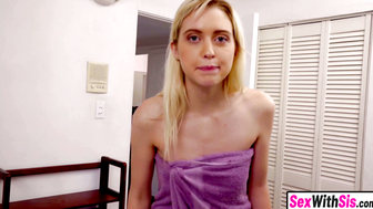 Annoyed blonde teen stepsis fucks sex addict masturbating stepbro