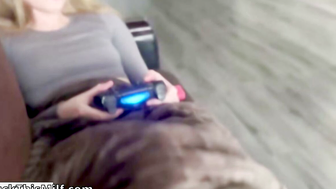 Hot Blonde POV: Netflix Date Ends with Cum in Mouth