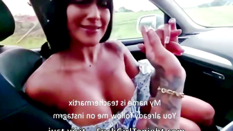 Cute MILF Fucks in Her Car