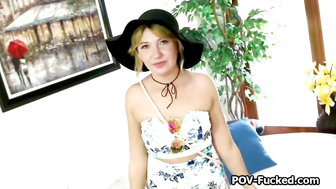 POV: Petite Blonde Amateur Takes One in Homemade Hardcore