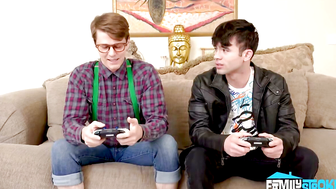 Nerd and Bully Share Cum in Stepmom's Holes