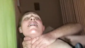 Bushy cougar Throat Choke Orgasm during 2020 Election