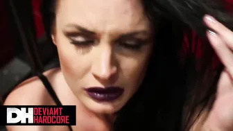 Deviant Hardcore - hot Big Titted Alektra Blue give Head while inside the Cage