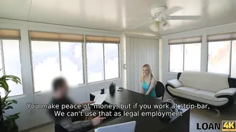 LOAN4K. Blonde sexy cant pay rent so she goes to