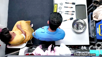 Office Housewife With Massive Tits And Huge Ass Gets Caught