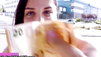 Beautiful Big Tits Bounce on the Street