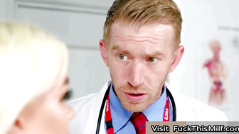 Gina Varney Gives Her Doctor a Wet Oral Exam