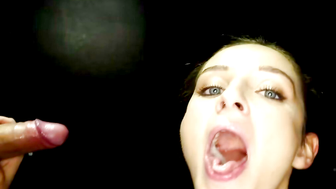Kenzi Ryans Swallows Ten Cumshots in Studio Glory Hole