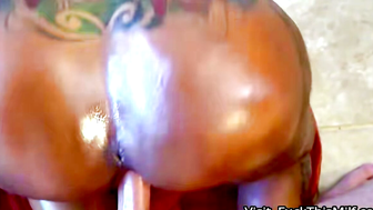 Oiled Santa Stuffs Juicy Tits & Big Ass With Creamies