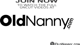 Mature Nanny in Stockings Seduces barely legal Redhead on Couch
